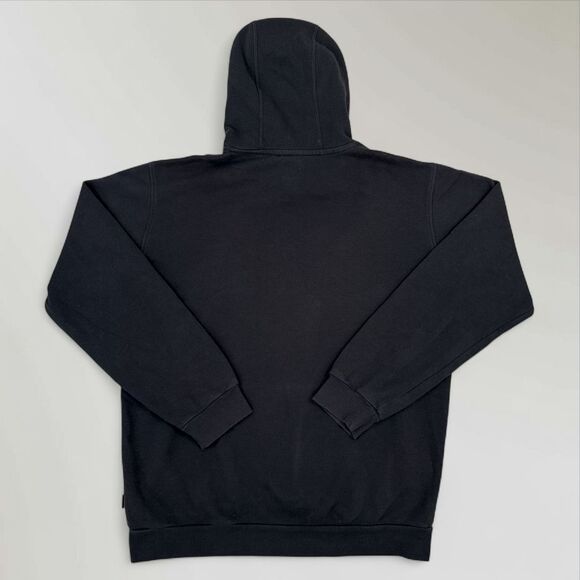 Adidas Men's Hooded Sweatshirt Black Pullover Logo Hoodie Lightweight Size Med - Picture 3 of 10